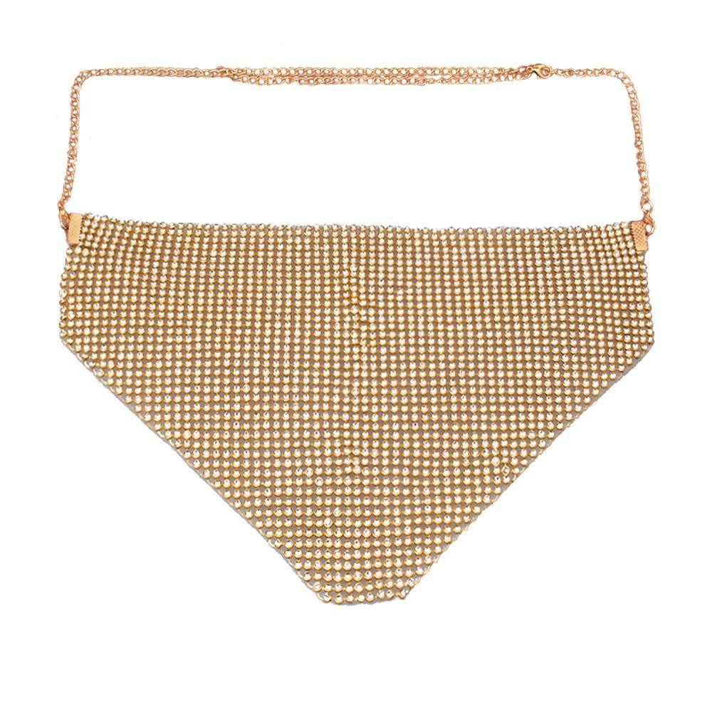 POP Rhinestone Mesh Necklace