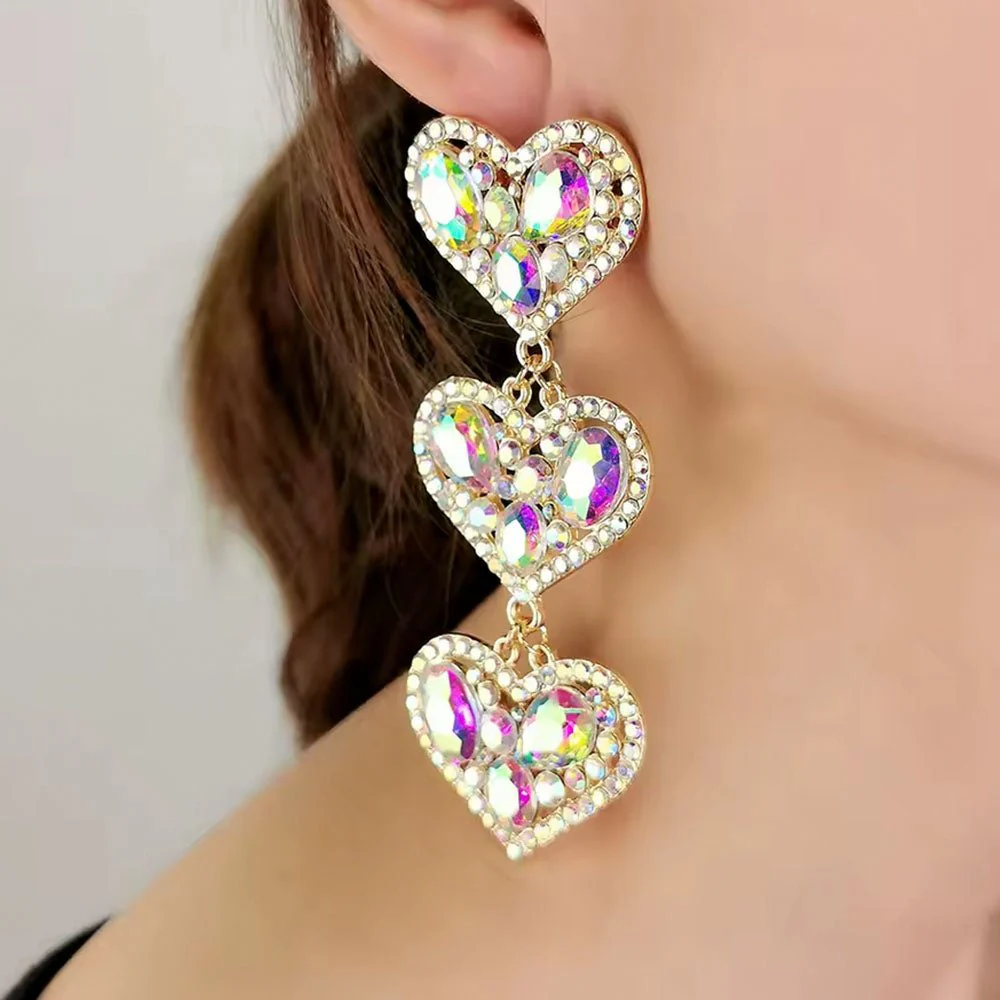 Triplets-Heart Earrings - Image 2