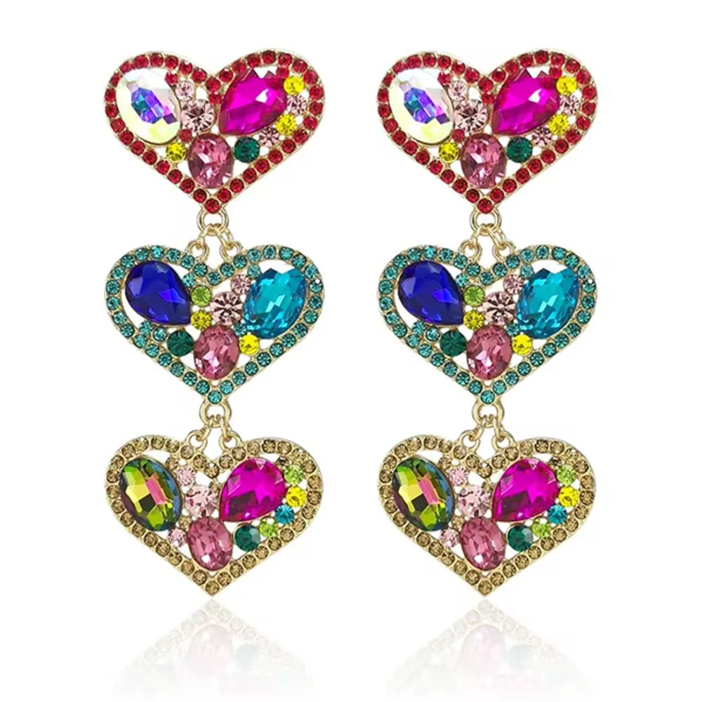 Triplets-Heart Earrings - Image 4