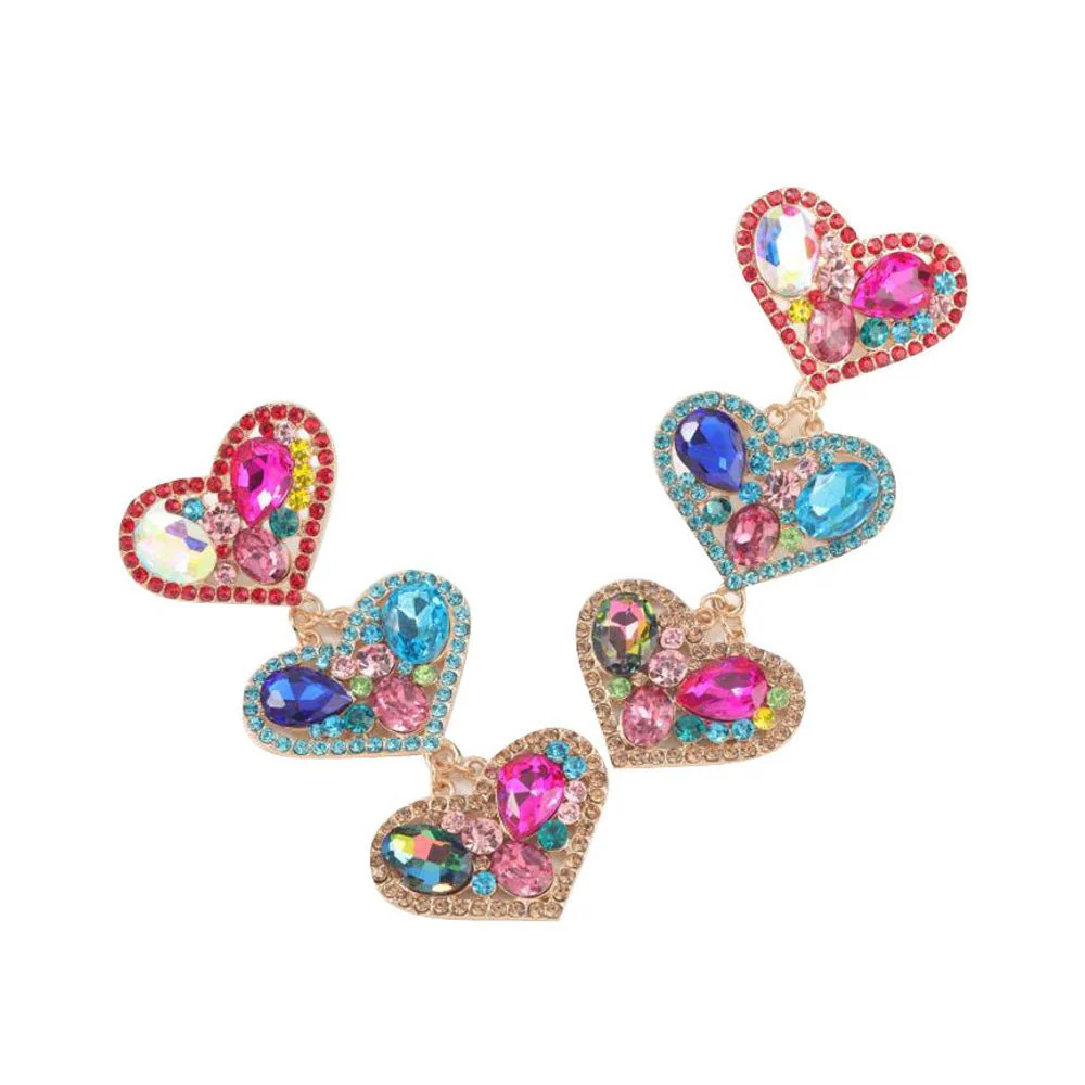 Triplets-Heart Earrings - Image 9